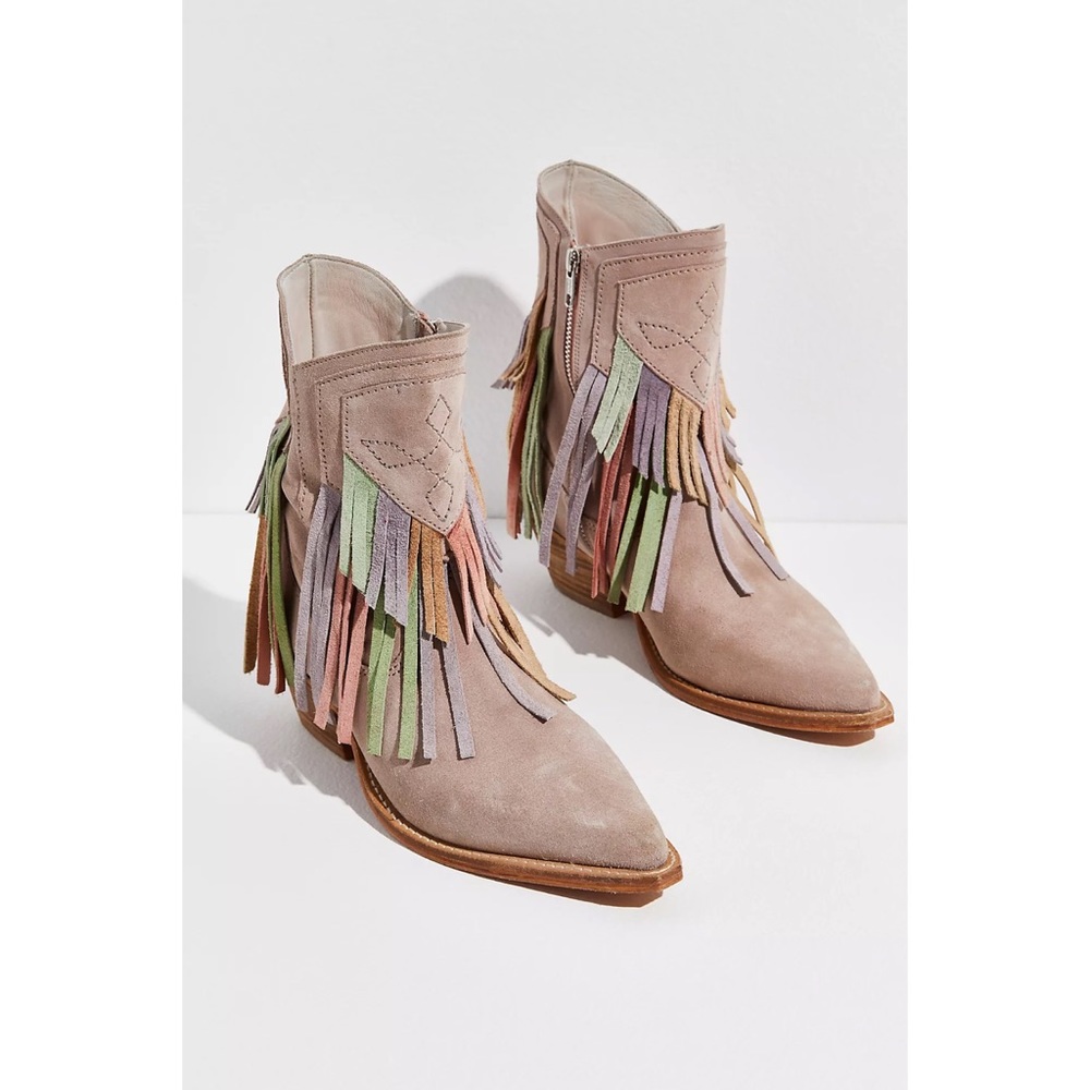 Free People Lawless Fringe Western Boots - Picture 1 of 8